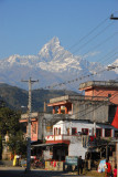 Machhapuchhare looming over Pokhara