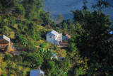 On the way up, a local boy tagged along as a guide. Thats his house.