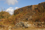 Remains of a fort near the summit of Sarangkot