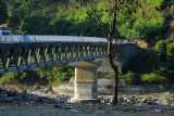 Trisula (Trishuli) River bridge leading north to Dhading, what the driver called Maoist Country