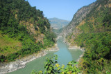 Narayani River gorge south of Mugling