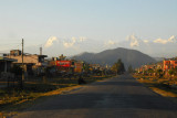 Prithvi Highway leading towards the Annapurna Range approaching Pokhara