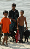 Boys on the riverbank