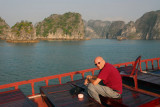 Dad on the Halong Bay cruise