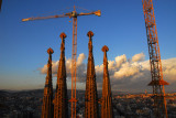 Eastern towers seen from the Western Towers, Sagrada Familia