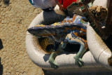 Looking down on the Dragon Staircase from the main terrace, Güell Park