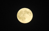 Full moon on a clear night over Barcelona