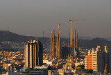 Towers of Sagrada Famlia from Montjuc