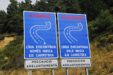 Bi-lingual warning signs - Catalan/Castillian