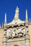 Sculpture group on the tympanum of the western faade of the Doges Palace