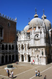 Renaissance Foscari Arch and Monopola Portico at the north end of the Doges Palace courtyard