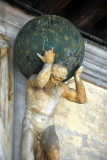 Statue of Atlas on the second floor loggia, east side, Doges Palace