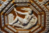 Carving on the Ceiling of the Scala dOro of an old woman, Doges Palace