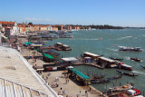 View looking east along the Venice waterfront from the Doges Palce