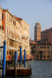 Grand Canal with the tower of the Basilica di Santa Maria Gloriosa dei Frari (i Frari)