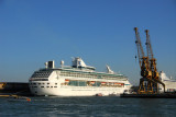 Mega-cruise ship MS Legend of the Seas (Royal Caribbean) with a capacity of 2,076 passengers at the Port of Venice