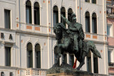 Equestrian statue of Italian king Victor Emmanuel II on Riva della Schiavoni, 1887