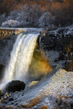 Bridal Veil falls in winter, Niagara Falls NY