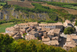 Village of San Leo seen from the fortress