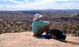 Taking in the view from near Monitor Butte