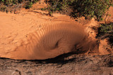 Flow pattern at site of a small plunge pool