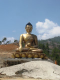 a huge Buddha statue under construction