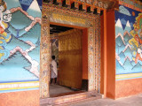 colorful mural at Phunakha dzong