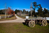Oaks Ranch entrance with cart