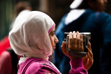 Girl in hijab with video cam