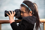 Little girl with camera