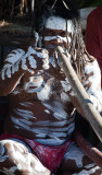 Aboriginal busker on didge