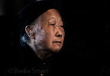 Elderly Asian lady on ferry