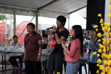 Eating contest winner at festival