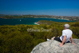 Fred overlooking Sydney Harbour at Dobroyd