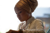 Girl in turban in color