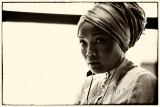 Young woman in turban on ferry