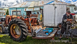 Old chap with tractor at Rawehe