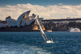 Yacht with Sydney Opera House backdrop