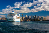 Pacific Pearl with Harbour backdrop 