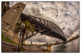 Sydney Harbour Bridge with fisheye