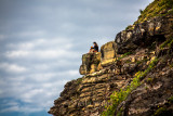 Girl on a rock at Avalon 