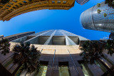 Governor Phillip Tower and city buildings fisheye