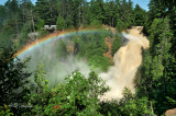 * 56.3 - Pattison State Park: Big Manitou Falls With Rainbow, Floodwaters
