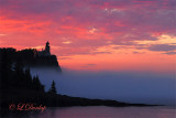 26 - Split Rock Lighthouse, Fog And A Fiery Sunrise