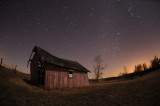 Starry Night with Old Barn