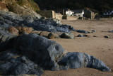 Rock outcrops, Polkerris beach