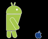Android pissing on Apple.gif