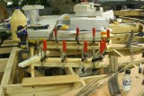 Gluing the two double warehouse track road beds