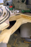 Close up of riverbed termination near East Yard