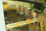 Close-up showing clamping and bracing used.